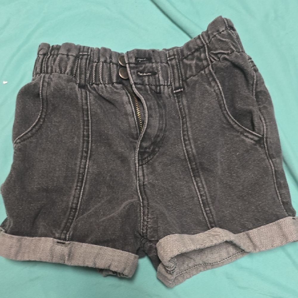 GB Girls Charcoal Denim Shorts